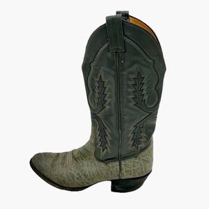 Vintage‎ Panhandle Slim Sanders Cowboy Boots Elephant Men 9D Gray Handcrafted